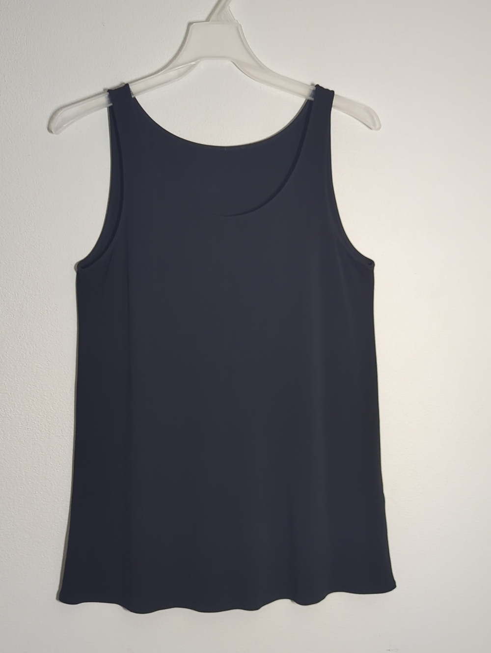 Eileen Fisher Womens Long Tank Top 100% Silk Tunic Quiet Luxury Neutral Medium